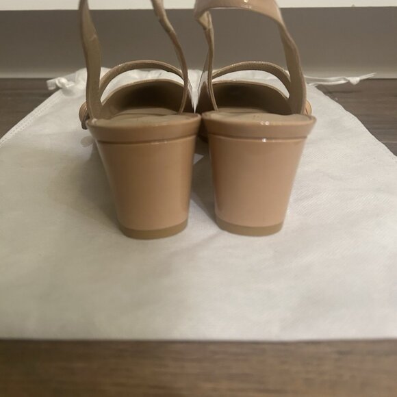 Stuart Weitzman Pointed Toe Mary Jane Slingback Pump - Picture 5 of 7